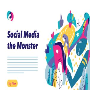 社交媒体多彩图像插画素材 Social Media colorful graphic illustration