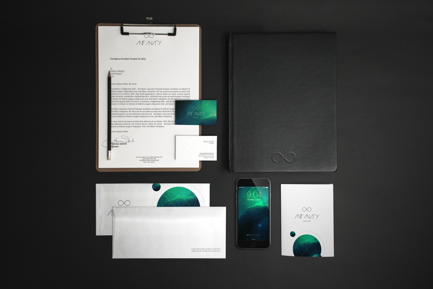 办公用品套件VI设计效果图样机 Stationery Mockup 7