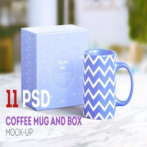 马克杯&包装样机模板 Mug Mock-up