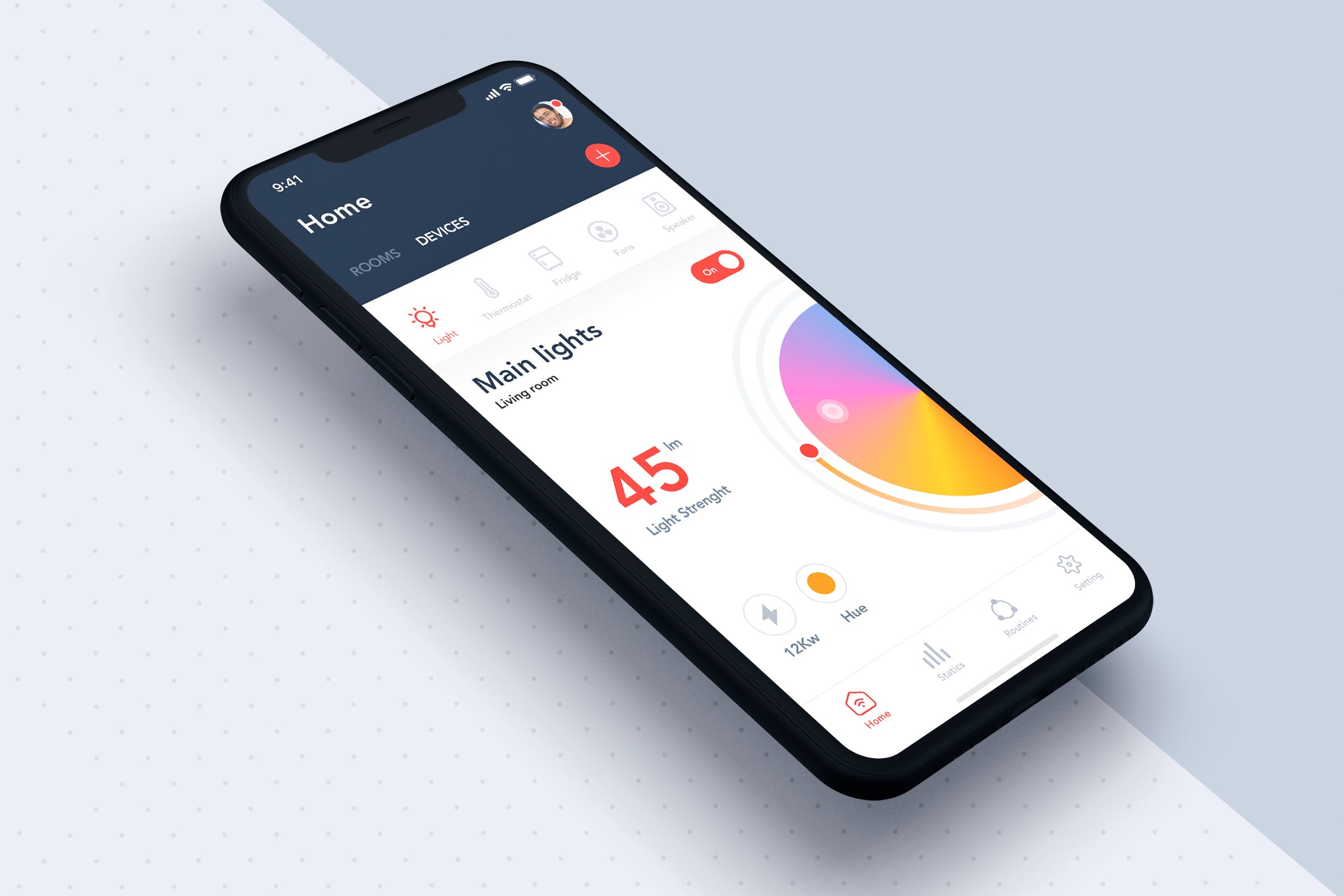 智能家居APP概念UI设计模板 Smart Home App UI Concept