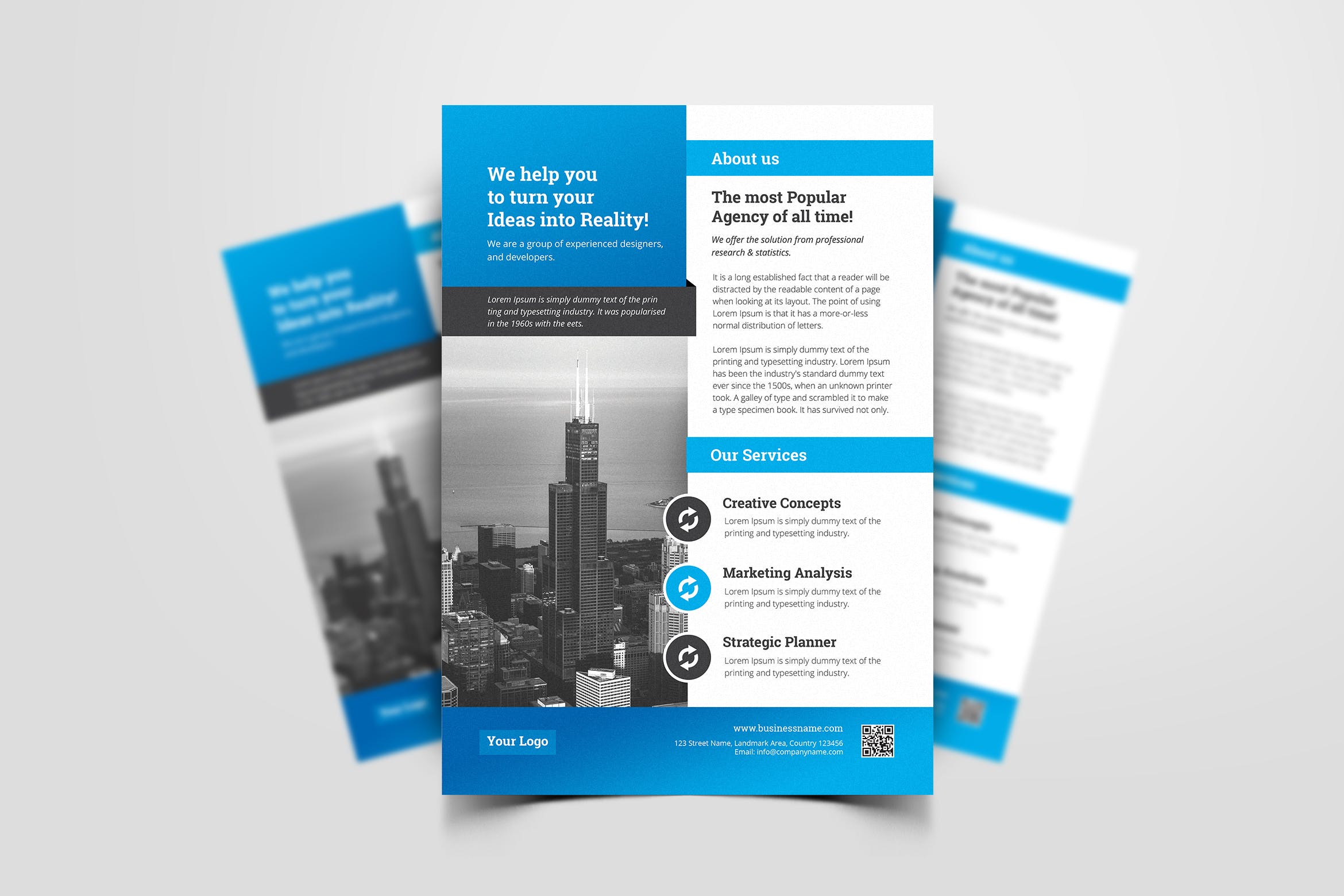 商务合作企业宣传海报设计模板素材 Corporate Business Flyer 038