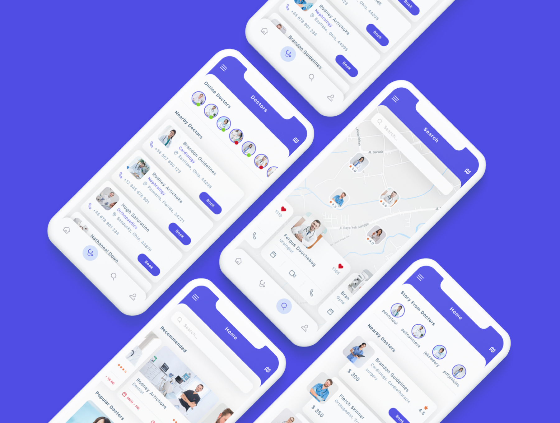 一流设计素材网下午茶：就医就诊APP UI KIT套装下载