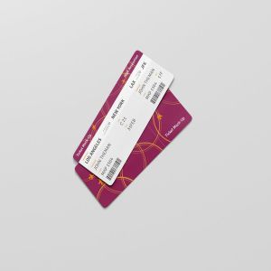 高品质的圆角机票/入场券/优惠券样机 Ticket Round Corner Mockup