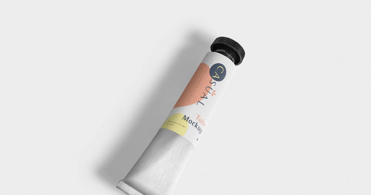 金属材质化妆品护肤品软管包装设计样机 Metal Cream Tube Mockups