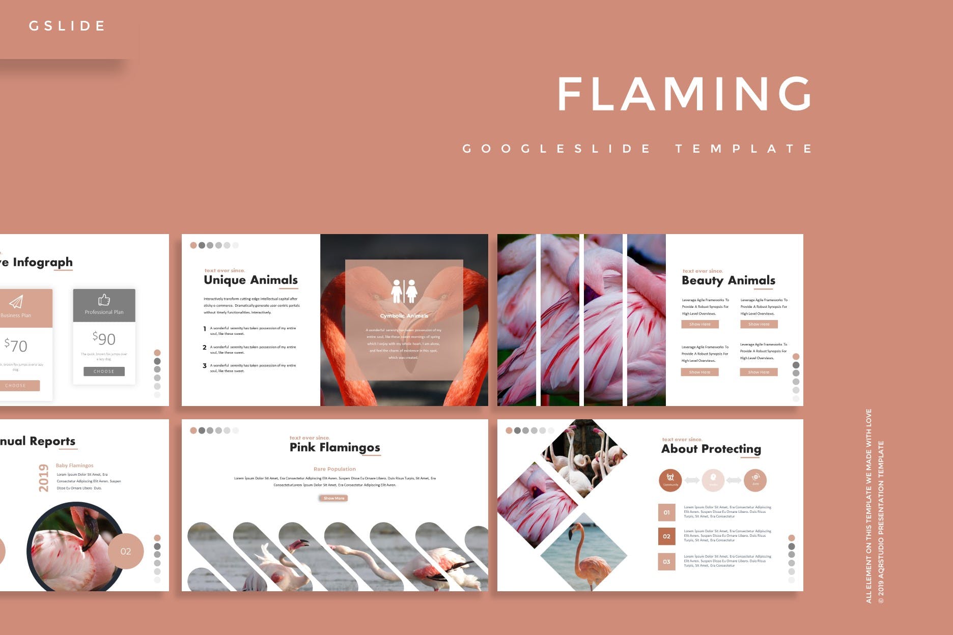行业数据分析报告谷歌幻灯片模板 Flaming – Google Slides Template