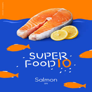 海鲜三文鱼食品宣传海报模板