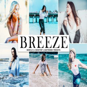 海边沙滩摄影后期处理LR调色预设 Breeze Mobile & Desktop Lightroom Presets