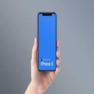 手持iPhone X样机VI展示模型mockups