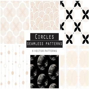 玫瑰金圆形几何图案纹理背景 Rose Gold Geometric Patterns