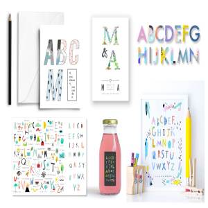 6款可爱时尚的字母表插画 6 ALPHABETS