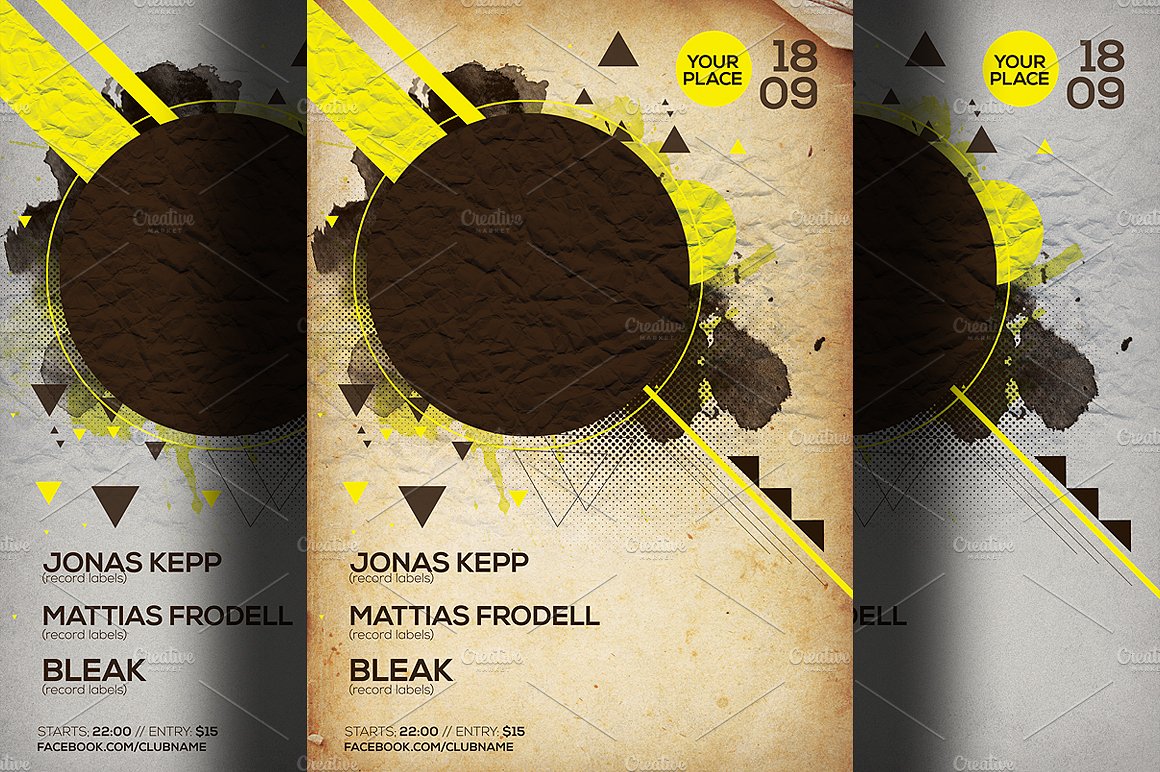 极简主义夏日聚会传单模板 Minimal Summer Party Flyer Template