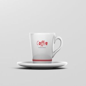 高品质的咖啡马克杯样机展示模板 Coffee Cup Mockup – Cone Shape插图6