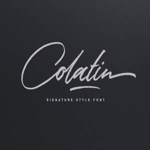 一款洒脱自由手写英文字体 Colatin Script