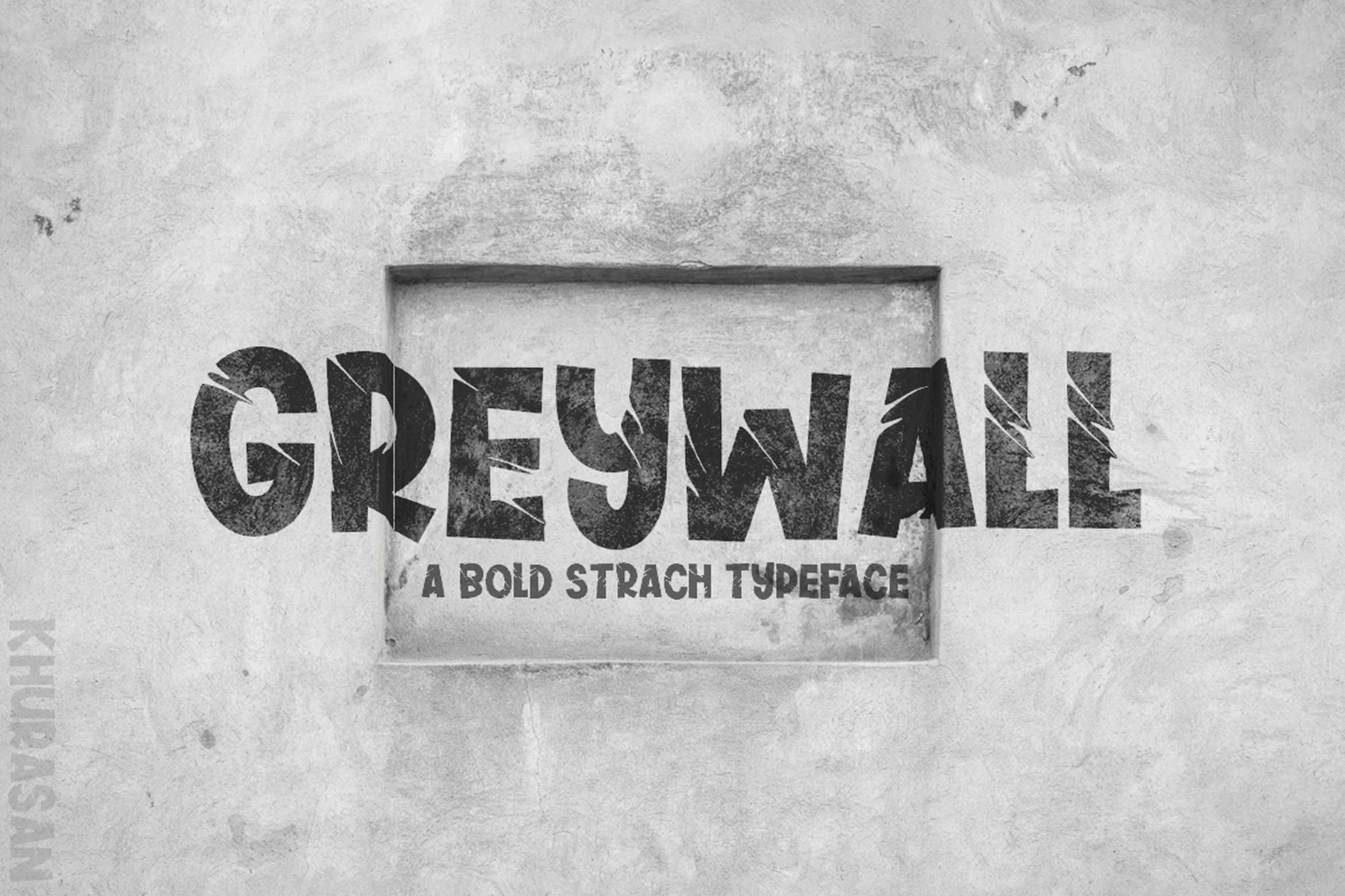 英文粗体划痕无衬线字体下载 Greywall
