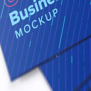 UK尺寸标准企业名片设计效果图预览样机模板04 UK Business Cards Mockup 04插图2