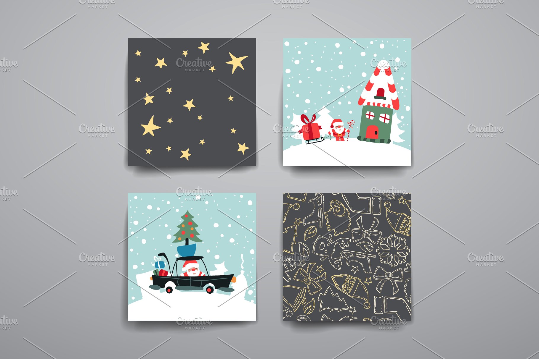 圣诞节日贺卡卡片模板 Merry Christmas Card Templates