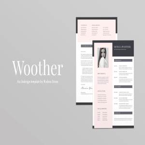 时尚专业的简历和求职信模板 Woother Resume Template