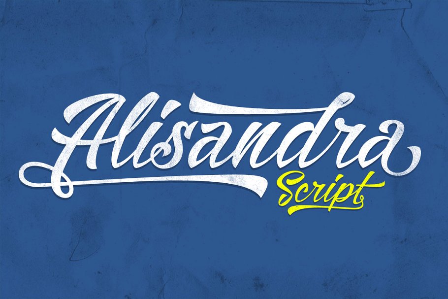 非常适合做标题的手写英文字体 Alisandra Script