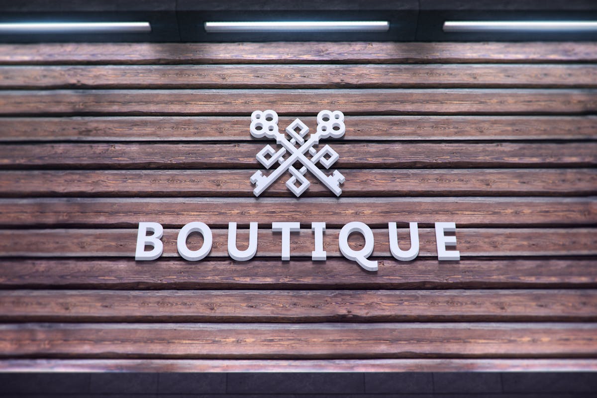 3D立体Logo挂墙演示样机模板 3D Logo Modern Wall Sign Mock-Ups Vol.2