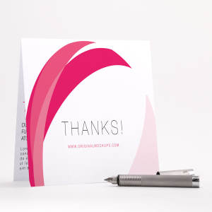 折页感恩卡感谢卡设计PSD样机模板04 Bifold Thank You Card PSD Mockup 04