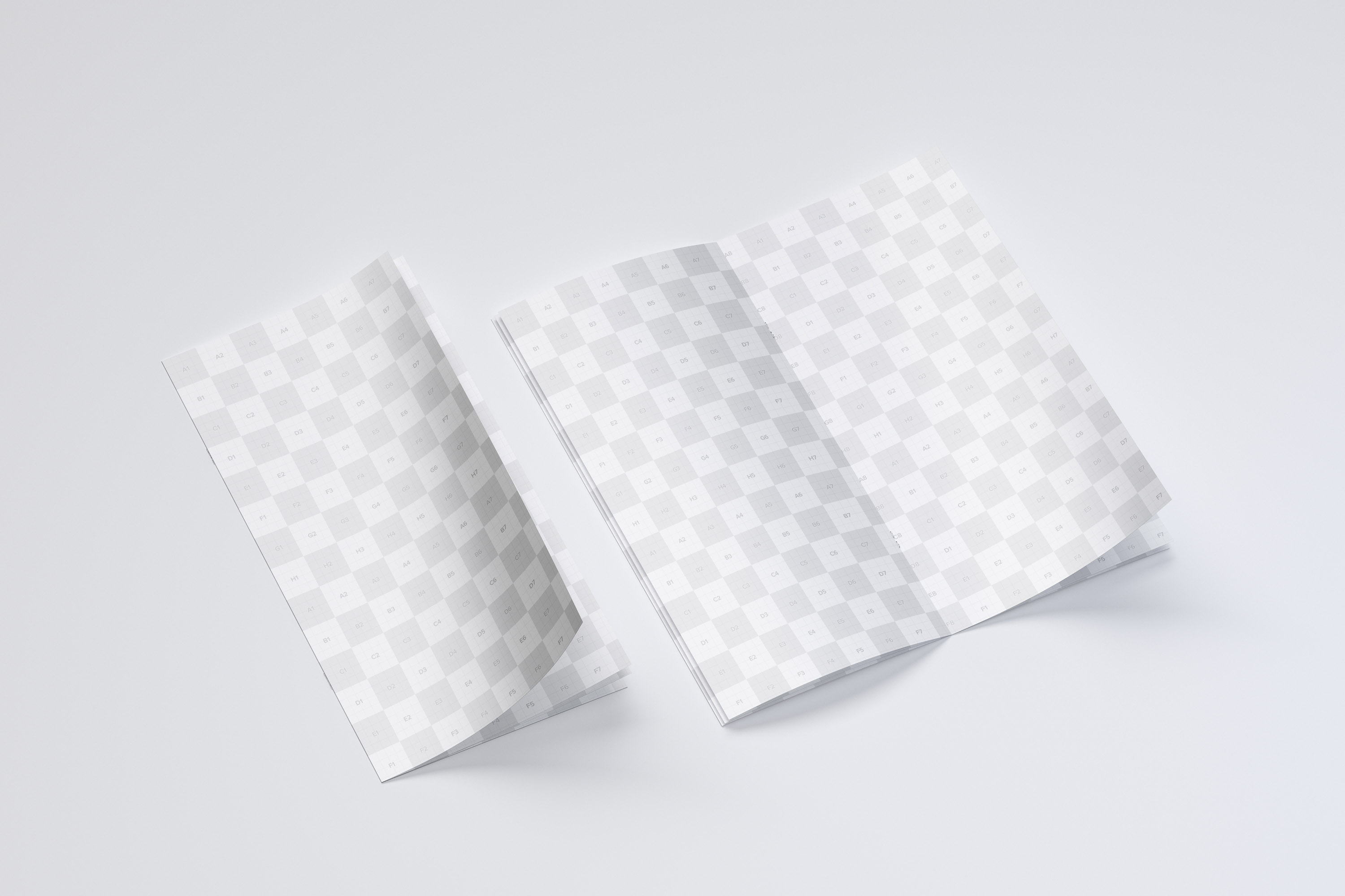 创意小册子折页传单设计图样机模板04 Thin Booklet Mockup 04