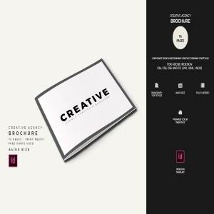 创意极简的黑白色调杂志手册模板下载[indd]