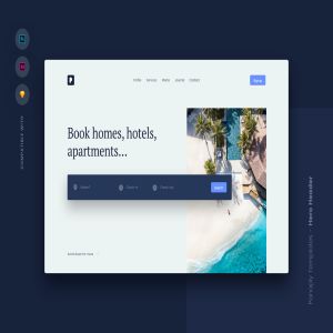 简约设计风格网站首页设计UI模板 Web Templates UI Kit – Hero Header 6
