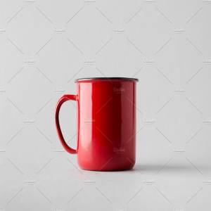 搪瓷茶杯样机模板 Enamel Mug Mock-Up Photo Bundle插图4
