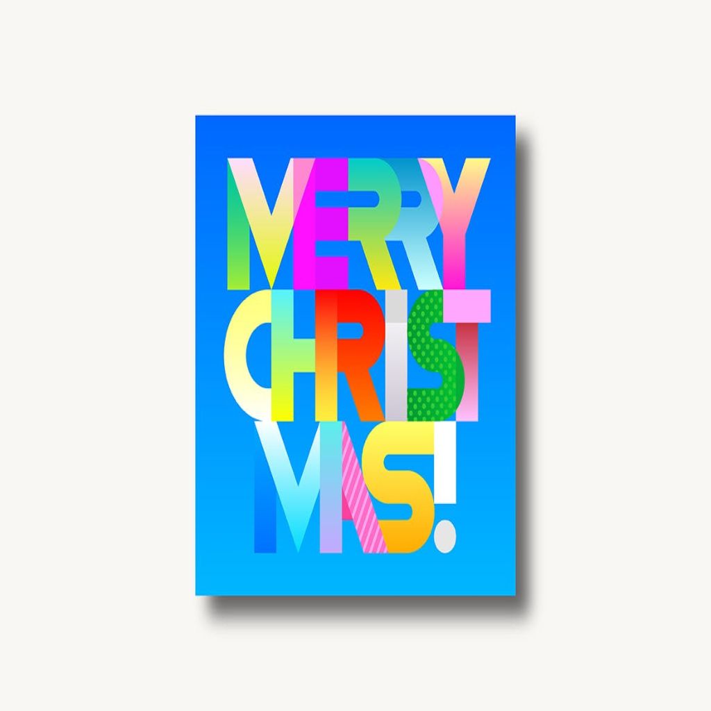 圣诞节主题装饰文字矢量图形素材merry Christmas Decorative Text Two Options 一流设计网