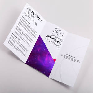 三折小册子传单设计PSD样机模板03 Legal Trifold Brochure PSD Mockup 03