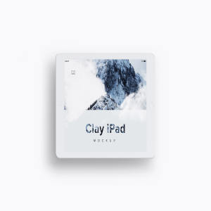 iPad平板电脑屏幕演示俯视图样机04 Clay iPad 9.7 Mockup 04插图1