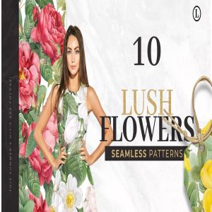 10款高清多彩花卉图案素材 10 Colorful Flower Patterns