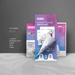 网站开发小程序开发服务企业宣传推广传单模板 Flyer