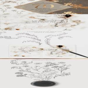 大气典雅的水彩花卉高清背景素材下载3.06G [ai,eps,png,jpg]