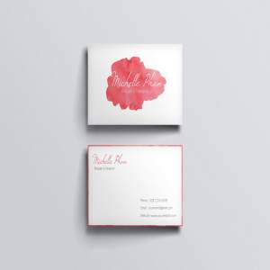 水彩插画企业名片模板 Watercolor business card template