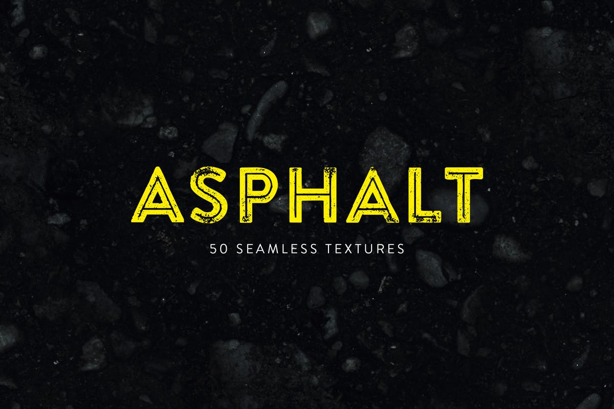 50款沥青柏油路肌理纹理 Asphalt – 50 Seamless Textures