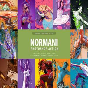 时尚酷炫彩色泼墨效果的PS动作套装下载 Normani Photoshop Action
