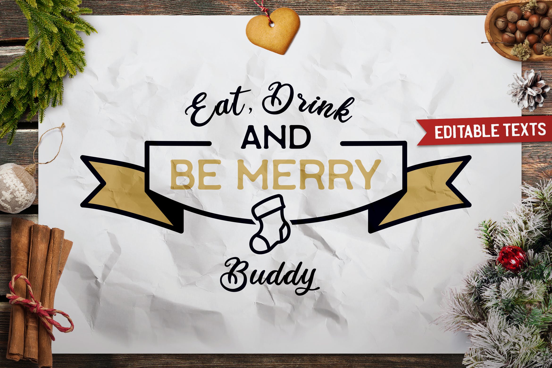 圣诞节主题T恤创意徽章印花设计素材 Merry Christmas T-Shirt. Vector Print, Holiday SVG