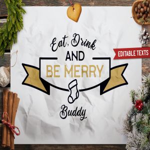 圣诞节主题T恤创意徽章印花设计素材 Merry Christmas T-Shirt. Vector Print, Holiday SVG