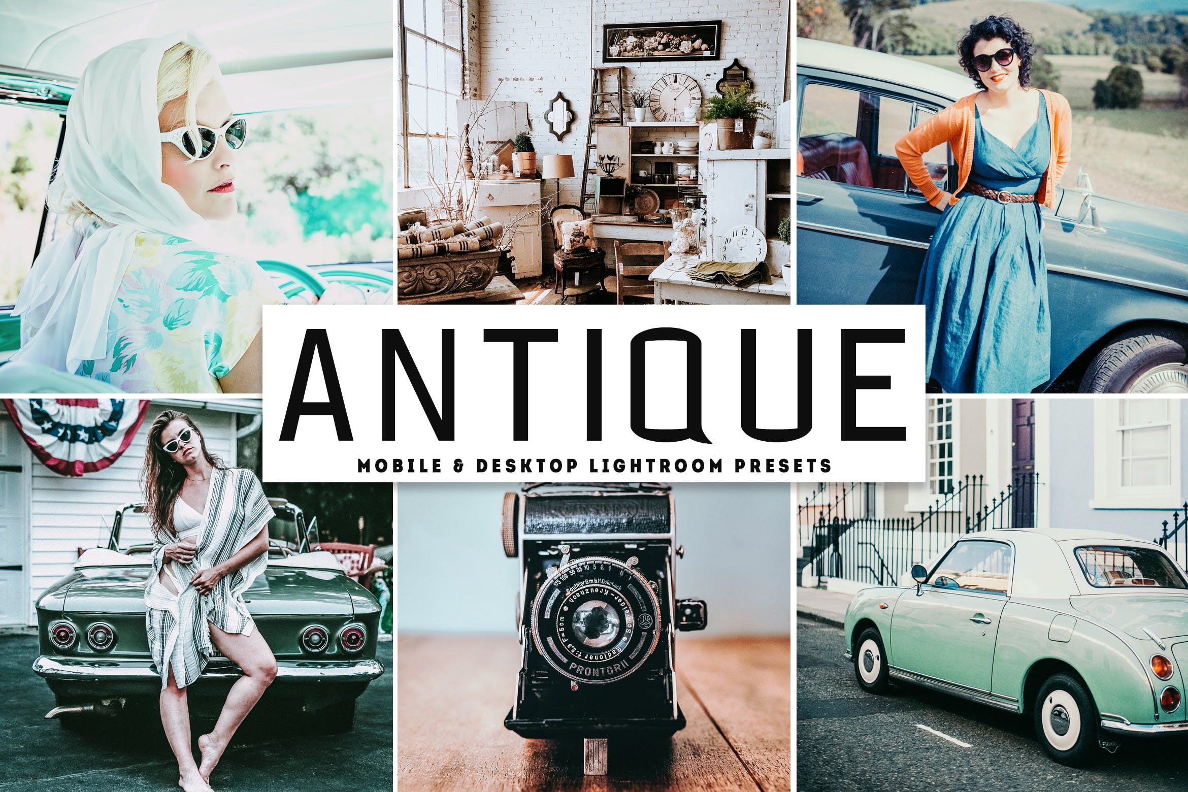 照片添加复古颗粒感后期处理LR预设下载 Antique Mobile & Desktop Lightroom Presets