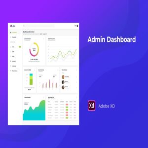 CMS内容管理系统界面设计XD模板 Admin Dashboard UI Kit for XD