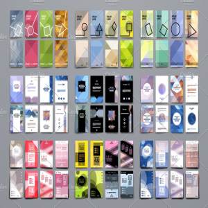 漂亮的几何设计风格的装饰模板  Big Pack Various Geometric Templates