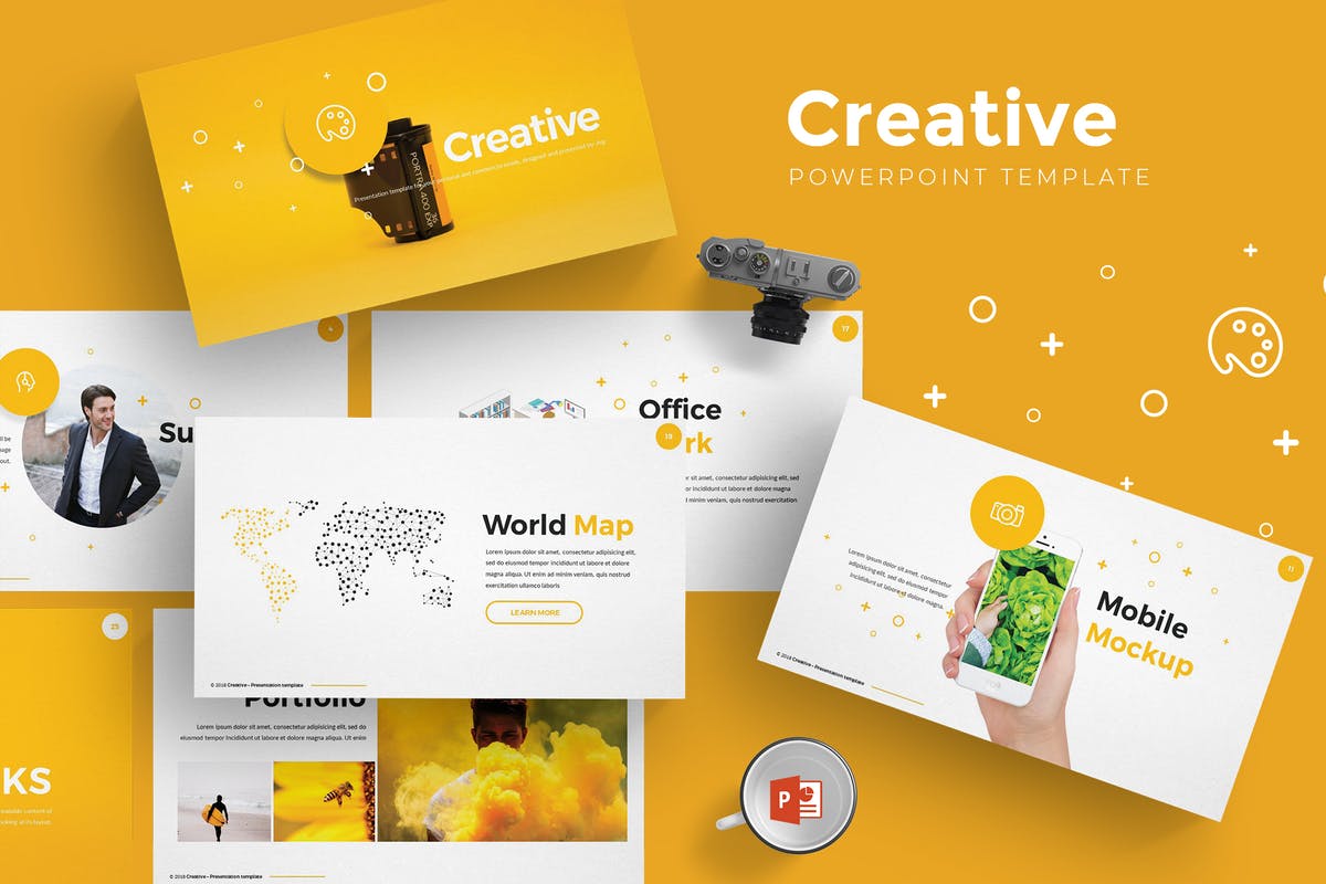 创意企业/团队业务介绍多用途PPT演示模板x下载 Creative Powerpoint Template