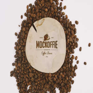 咖啡品牌Logo商标设计效果预览样机 Engraved Wood Logo Mockup插图1