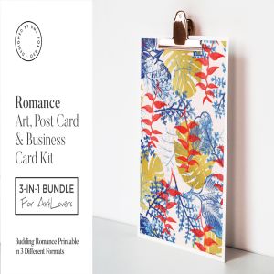 植物印象浪漫水彩艺术办公文具设计套装 Budding Romance Art & Stationary Kit插图1
