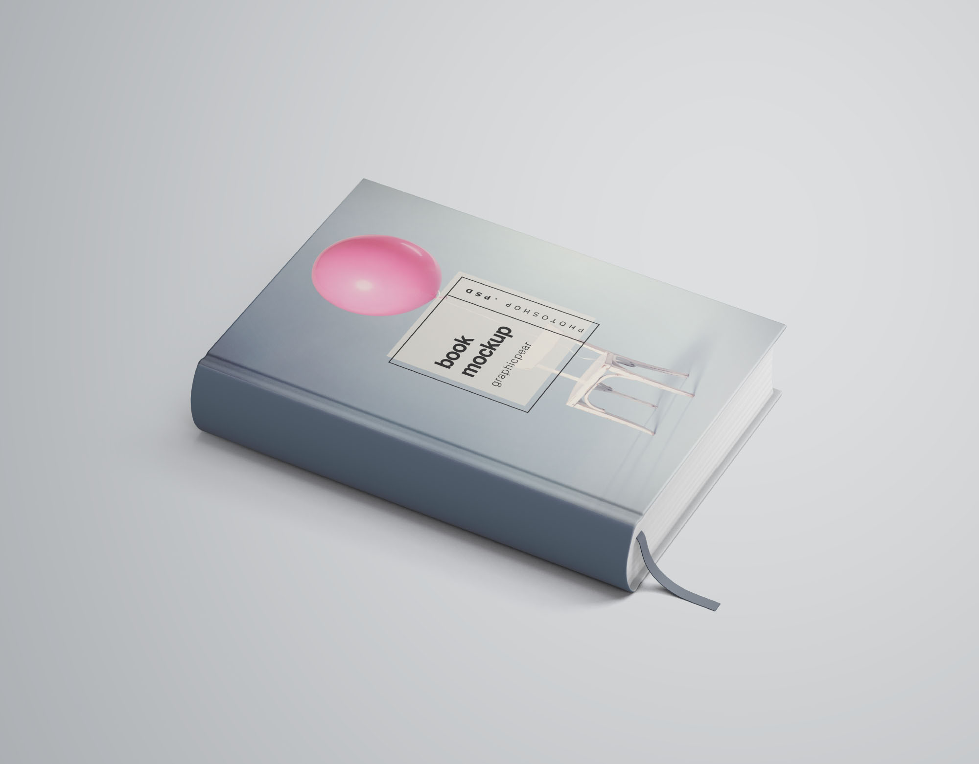 精装图书封面设计效果图PSD样机 Book Cover Mockup