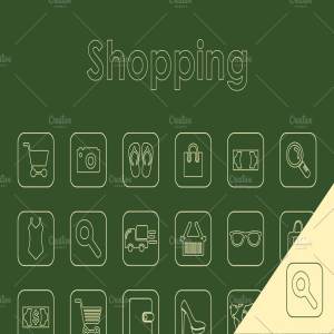 25枚购物主题简约风图标 25 SHOPPING simple icons