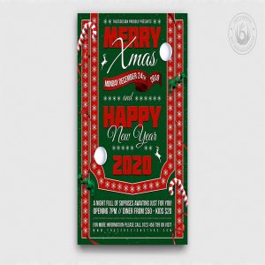 平安夜暨新年活动海报传单设计模板v10 Christmas Eve Flyer Template V10
