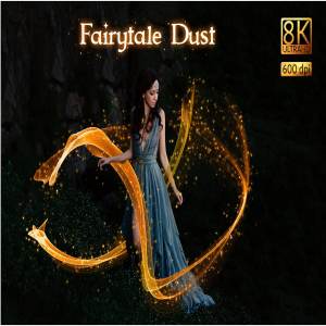 8K梦幻彩带叠层背景 8K Fairytale Dust Overlays