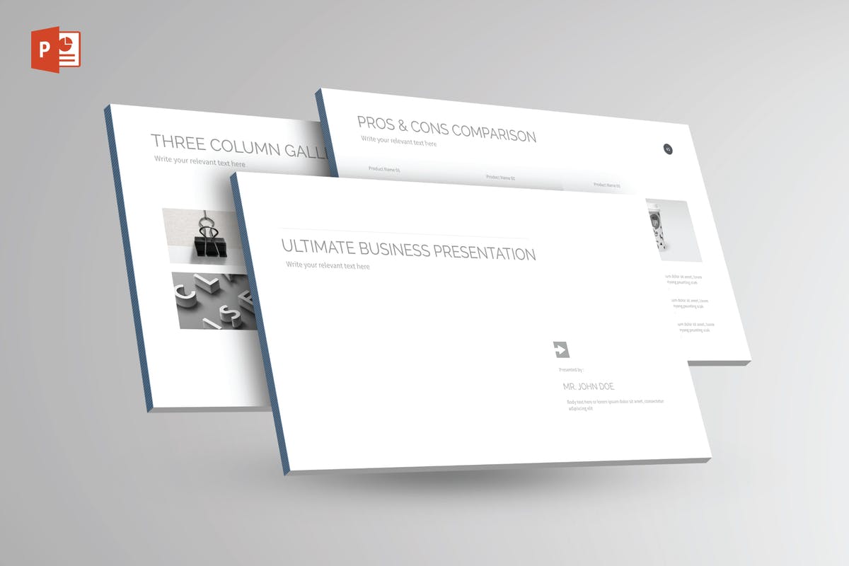 极简多用途企业PPT模板Vol.6 Multipurpose Powerpoint Template V.06